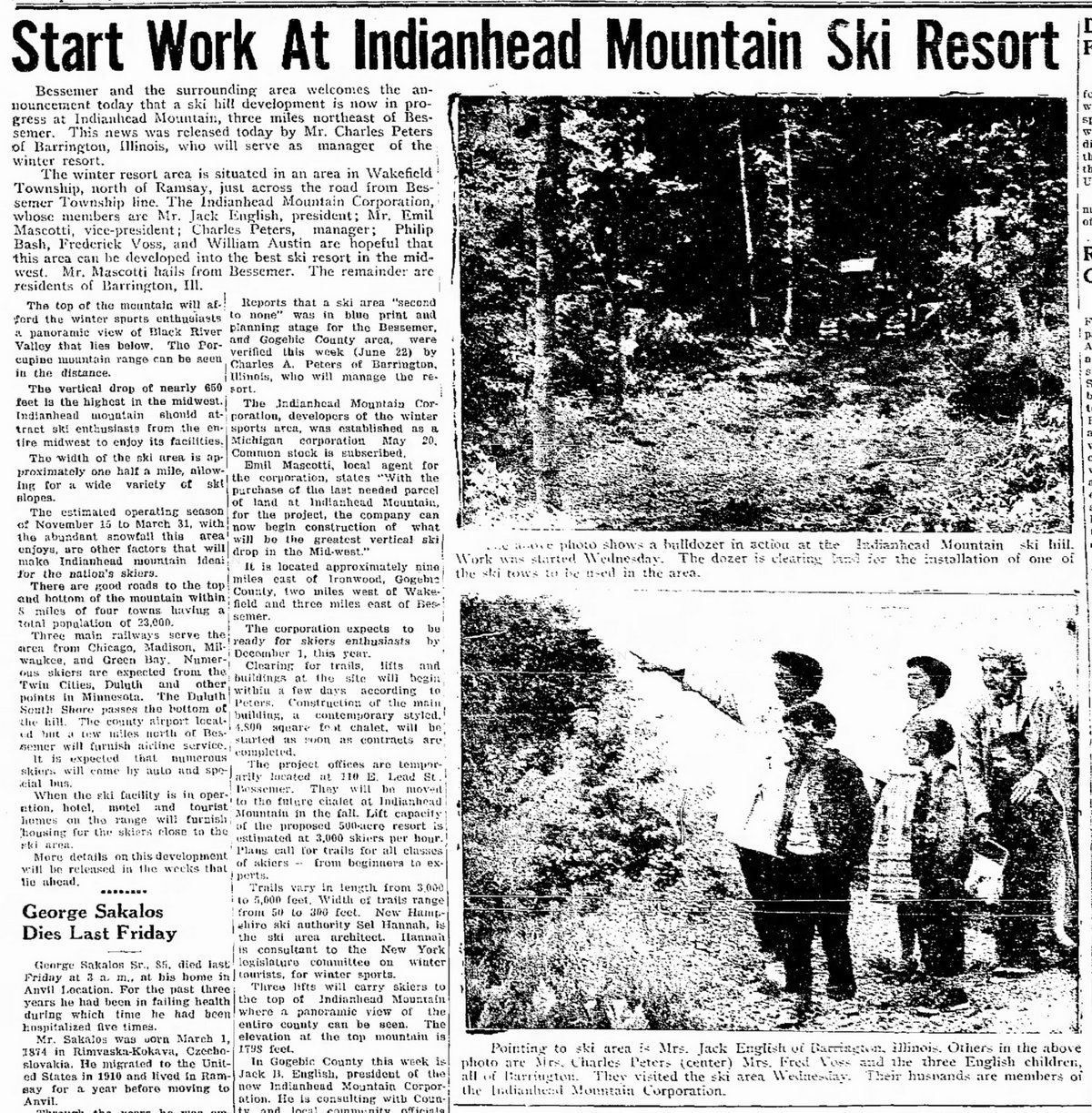 Snowriver Mountain Resort - Lodge at Jackson Creek (Indianhead Resort) - Jun 25 1959 Article (newer photo)